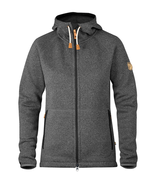 Fleece Feminino Ovik Com Capuz Dark Grey