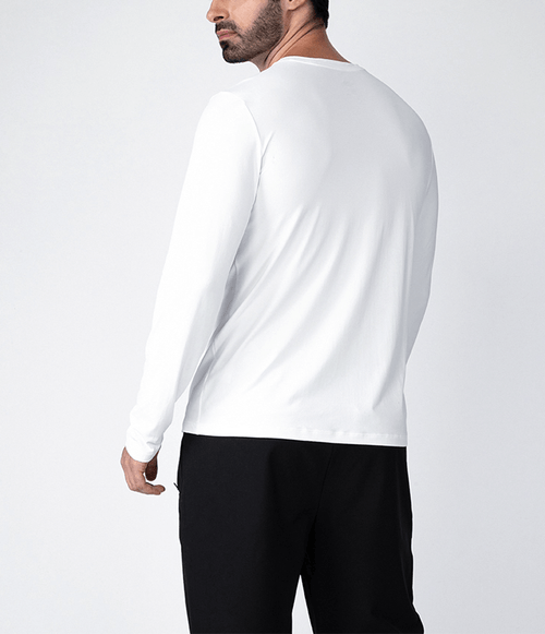 Camiseta Hyper Tee Crew Manga Longa Masculina Branca