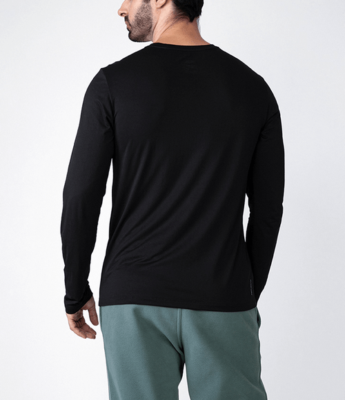 Camiseta Hyper Tee Crew Manga Longa Masculina Preta