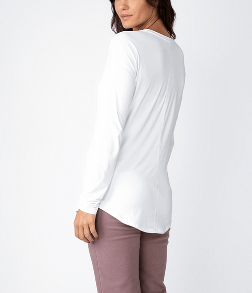 Camiseta Hyper Tee Crew Manga Longa Feminina Branca