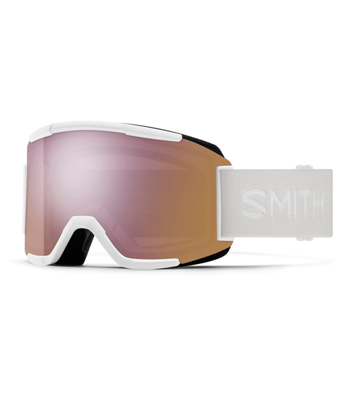 Snow Goggles Squad Branco e Rose Espelhado