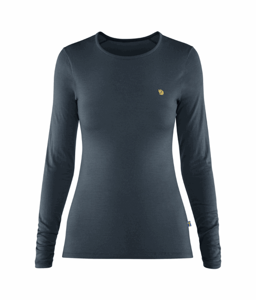 Camiseta Segunda Pele Feminina Lã Merino Bergtagen Thinwool Mountain Blue