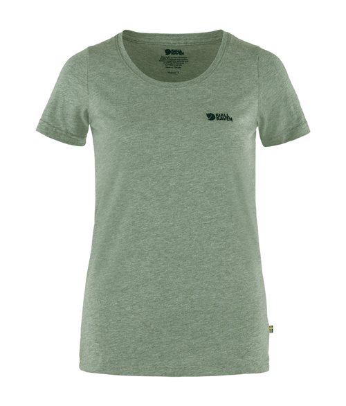 Camiseta Feminina Fjällräven Logo Patina Melage Green