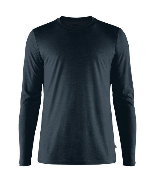 Camiseta Fjällräven Masculina Abisko Lã Merino Dark Navy