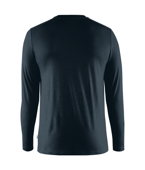 Camiseta Fjällräven Masculina Abisko Lã Merino Dark Navy