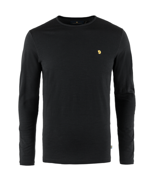 Camiseta Fjällräven Segunda Pele Masculina Lã Merino Bergtagen Thinwool Black