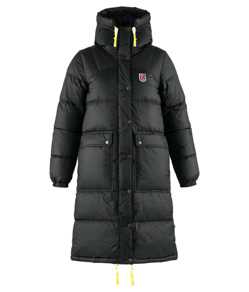 Parka Fjällräven Feminina Expedition Long Down Preta