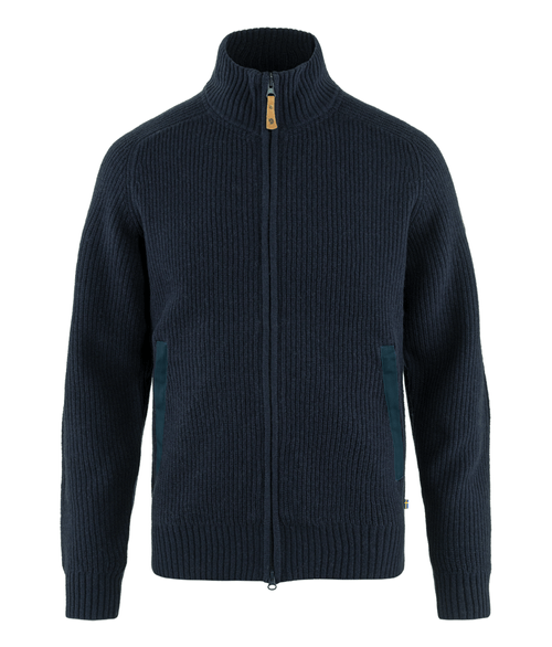 Cardigan Masculino Fjällräven Övik Zip Dark Navy