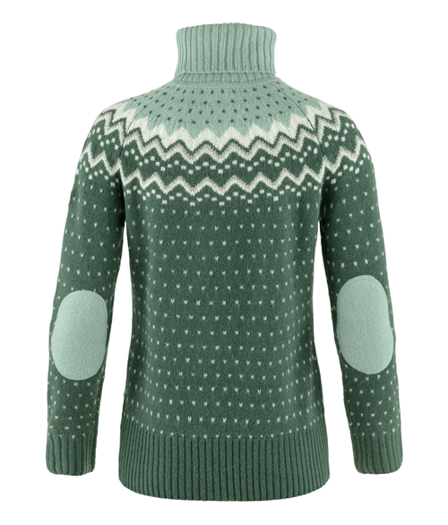 Suéter Feminino Fjällräven Övik Knit Roller Deep Patina Misty Green
