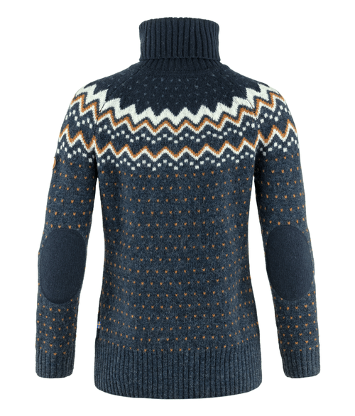 Suéter Feminino Fjällräven Övik Knit Roller Navy Dark Navy