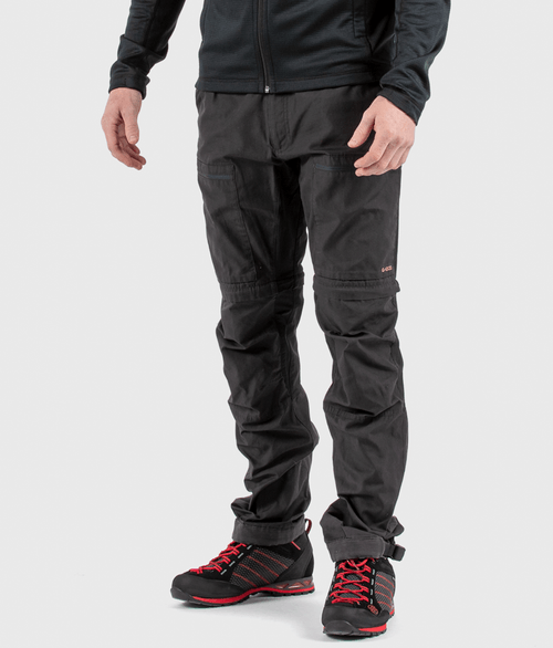 Calça Masculina Fjällräven Abisko Lite Trekking Zip-Off Dark Grey-Black