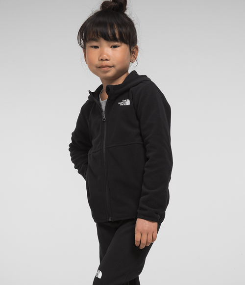 Fleece Kid The North Face Glacier TKA 100 Full Zip com Capuz TNF Black