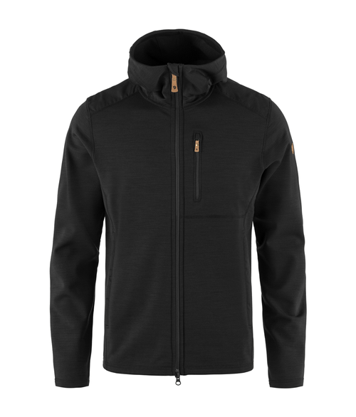 Fleece Masculino Fjällräven Keb com Capuz Black
