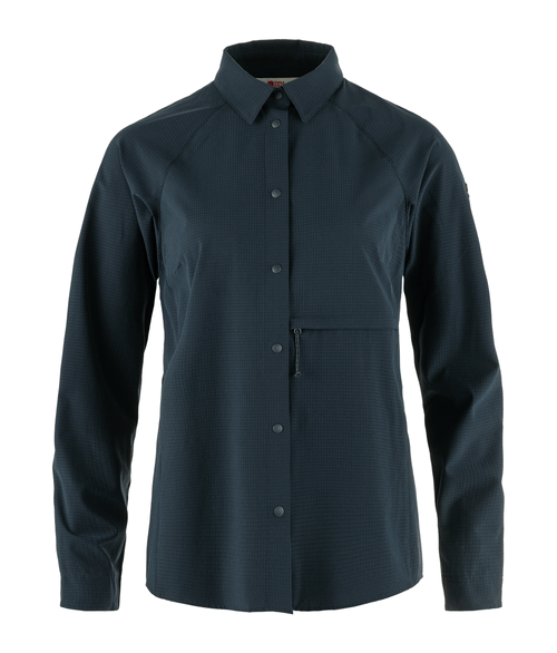 Camisa Feminina Fjällräven Abisko Trekking Dark Navy