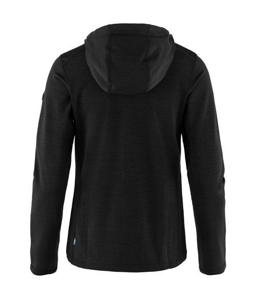 Fleece Feminino Fjällräven Keb com Capuz Black