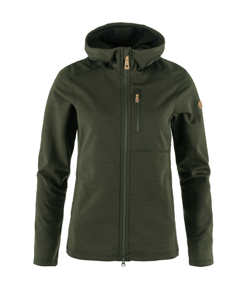 Fleece Feminino Fjällräven Keb com Deep Forest