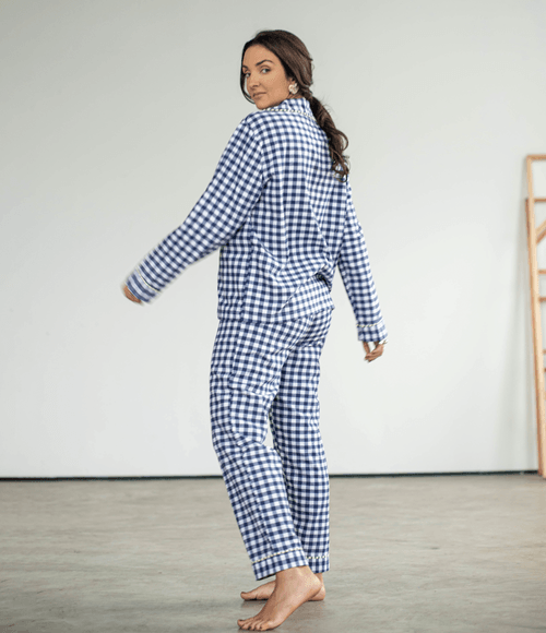 Calça PS.61 Feminina de Pijama Azul Escuro