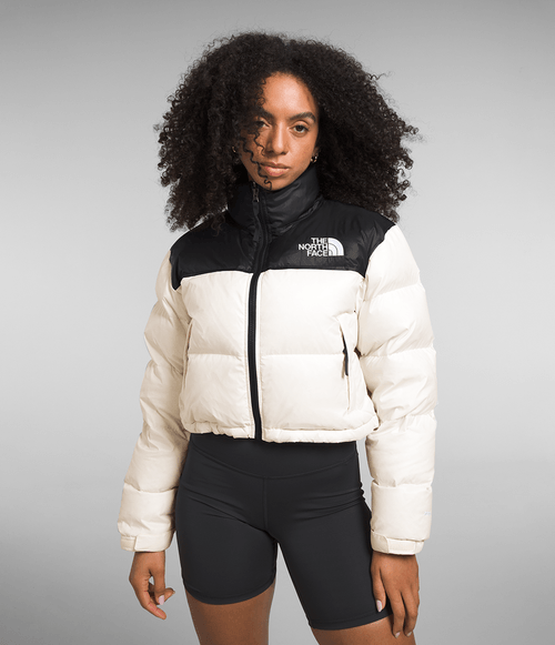 Jaqueta Feminina The North Face Nuptse Short Gardenia White/TNF Black