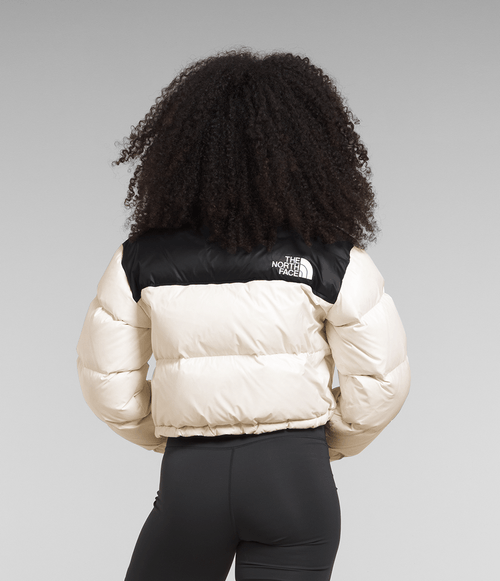 Jaqueta Feminina The North Face Nuptse Short Gardenia White/TNF Black