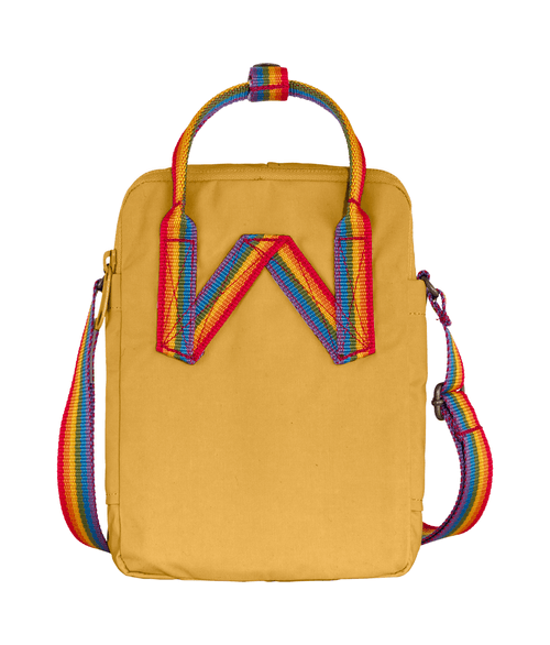 Bolsa Kånken Fjällräven Rainbow Sling Ochre-Rainbow Pattern