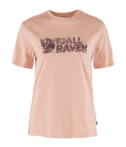 Camiseta Feminina Fjällräven Lush Logo Chalk Rose