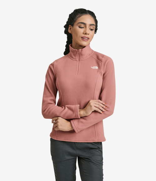 Fleece Feminino The North Face TKA 100 Glacier 1/4 Zip Light Mahogany