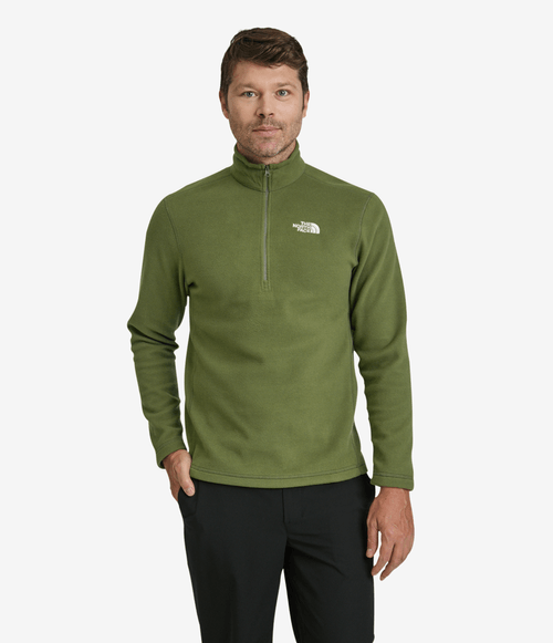 Fleece Masculino The North Face TKA 100 Glacier 1/4 Zip Forest Olive