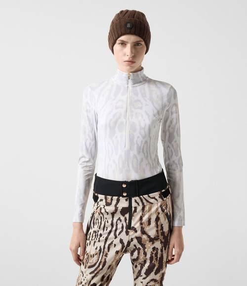Body Bogner Feminino Segunda Pele Viviane Cinza/Branco