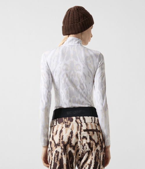 Body Bogner Feminino Segunda Pele Viviane Cinza/Branco