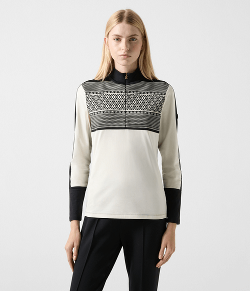 Camiseta Bogner Feminina Segunda Pele Elissa Off-White/Preta