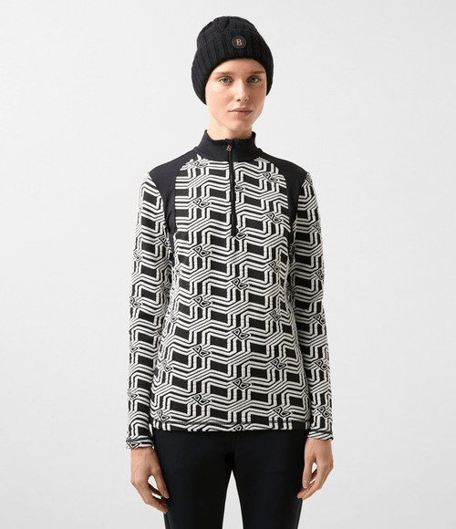 Camiseta Bogner Feminina Segunda Pele Jordana Off-White/Preta