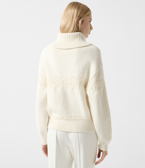 Suéter Bogner Feminino Troyer Elana Off-White