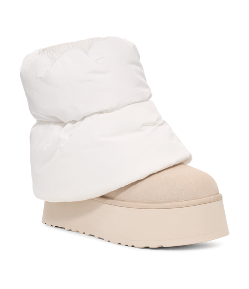 Bota Ugg Feminina Classic Mini Dipper Puffer Branca