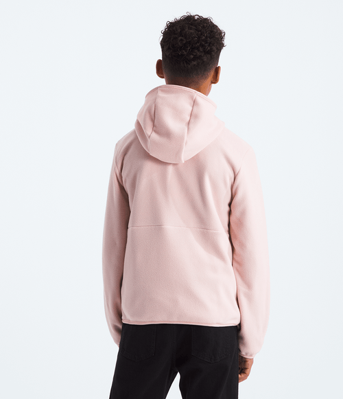 Fleece Teen The North Face TKA 100 Glacier Full-Zip com Capuz Pink Moss
