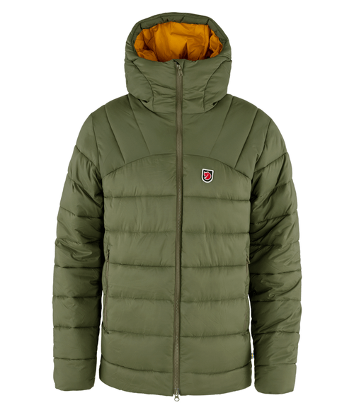 Jaqueta Fjällräven Masculina Expedition Mid Winter Com Capuz Green-Mustard Yellow