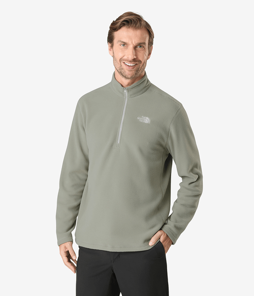 Fleece The North Face Masculino Glacier 1/4 Zip Clay Grey