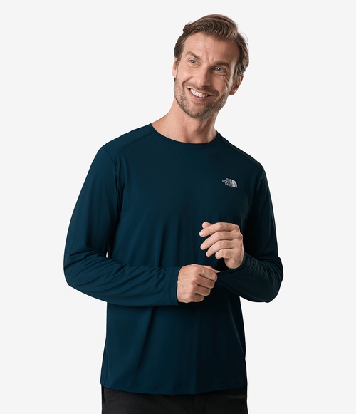 Camiseta The North Face Masculina Hyper Tee Manga Longa Midnight Petrol