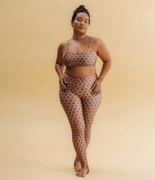 Calça Legging Melt Swim Feminina Slim Hamsá Mocha