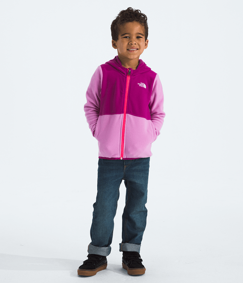Fleece The North Face Infantil Kid Glacier Full Zip Com Capuz Dragonfruit