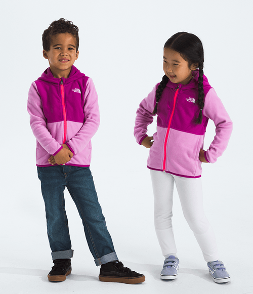 Fleece The North Face Infantil Kid Glacier Full Zip Com Capuz Dragonfruit