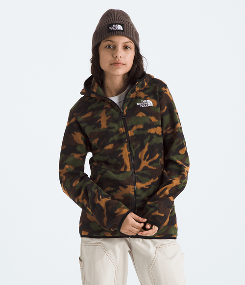 Fleece The North Face Infantil Teen Glacier Full Zip Com Capuz TNF Camo Print