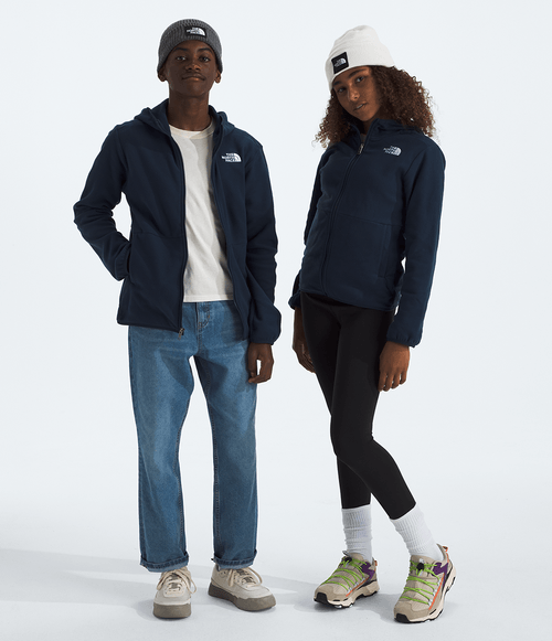 Fleece The North Face Infantil Teen Glacier Full Zip Com Capuz Summit Navy