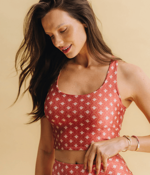 Top Melt Swim Feminino Y Red Tile