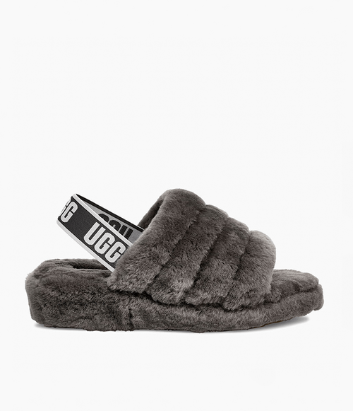 Slide Ugg Feminino Fluff Yeah Slide Cinza