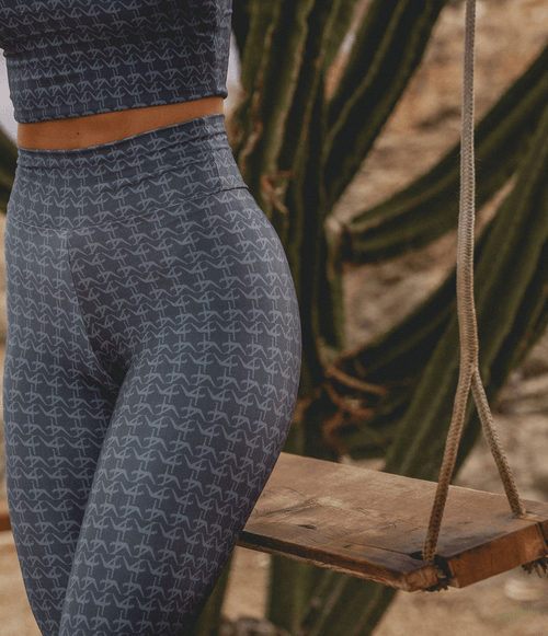 Calça Legging Melt Swim Feminina High Trikonasana Azul