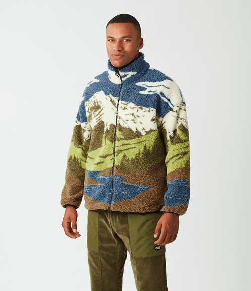 Fleece Picture Masculino Hafdals Full Zip Cloudy Landscape