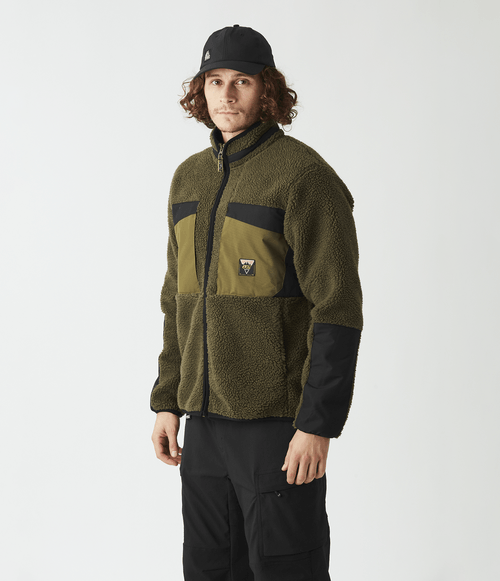 Fleece Picture Masculino Pmbton Full Zip Tobacco Black