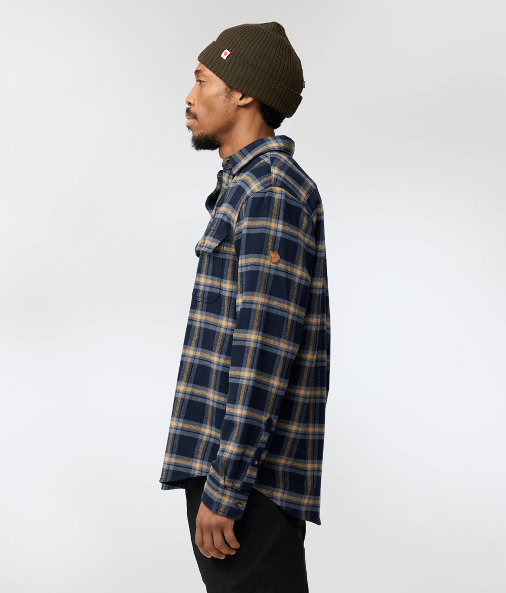 camisa-fjallraven-masculina-ovik-heavy-flannel-wood-brown-dark-navy-m