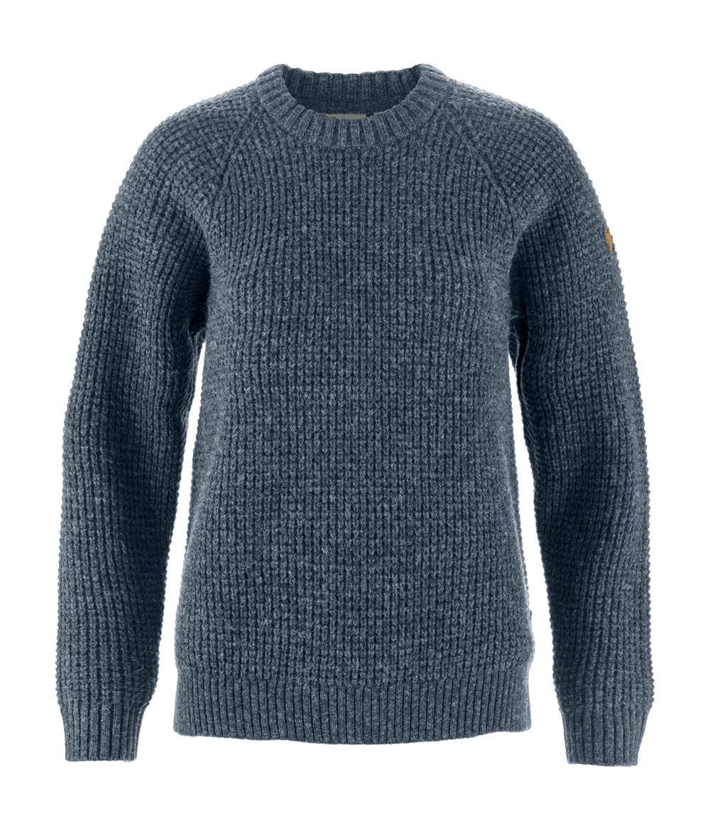 pulover-fjallraven-feminino-ovik-waffle-knit-navy-m