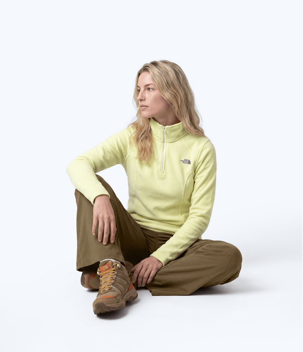 fleece-the-north-face-feminino-glacier-1-4-zip-lemon-mist-pp